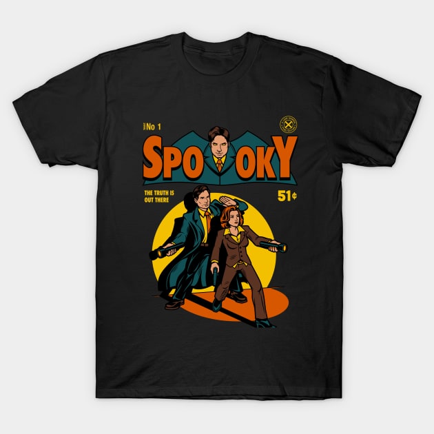 Spooky Comic T-Shirt by harebrained